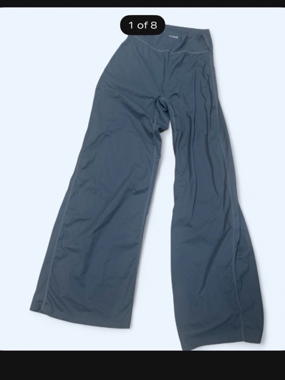 Wide Leg Yoga Pants in Slate Blue